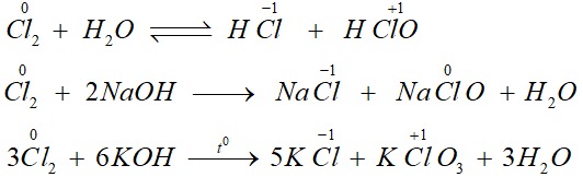 Các giá trị số oxi hóa của clo trong các hợp chất phổ biến